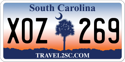 SC license plate XOZ269
