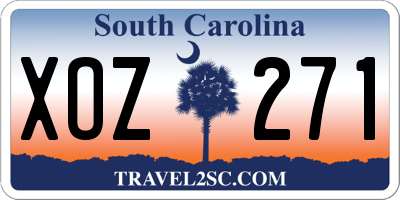 SC license plate XOZ271