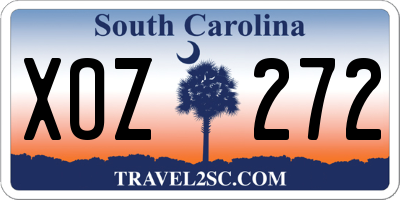 SC license plate XOZ272