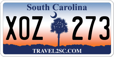 SC license plate XOZ273