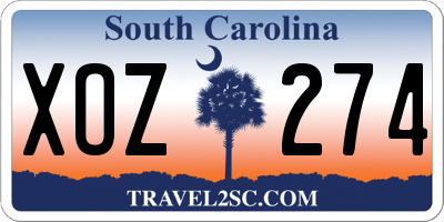 SC license plate XOZ274