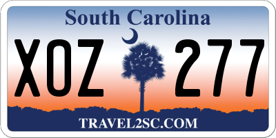 SC license plate XOZ277