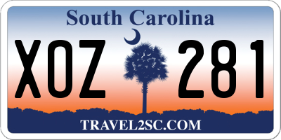 SC license plate XOZ281