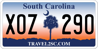 SC license plate XOZ290
