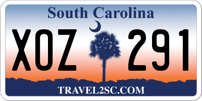 SC license plate XOZ291