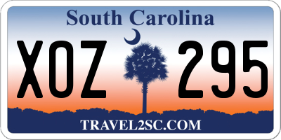 SC license plate XOZ295
