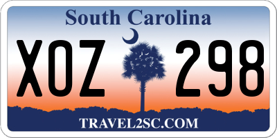 SC license plate XOZ298