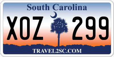 SC license plate XOZ299