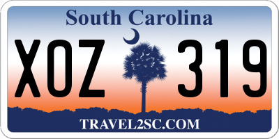 SC license plate XOZ319