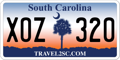SC license plate XOZ320
