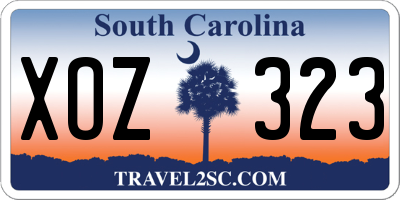 SC license plate XOZ323