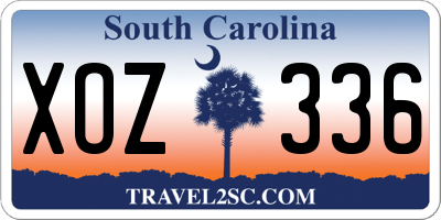 SC license plate XOZ336