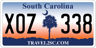 SC license plate XOZ338