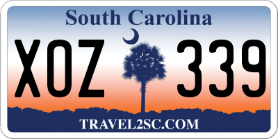 SC license plate XOZ339