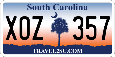SC license plate XOZ357