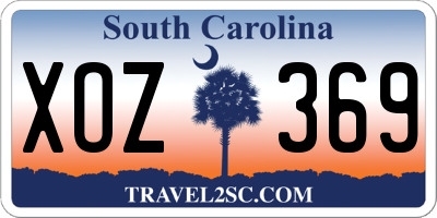 SC license plate XOZ369