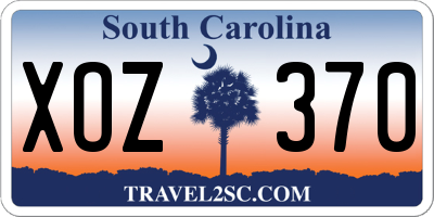 SC license plate XOZ370