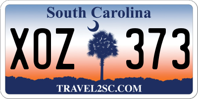SC license plate XOZ373