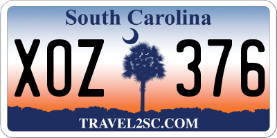 SC license plate XOZ376