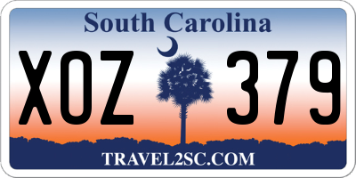 SC license plate XOZ379