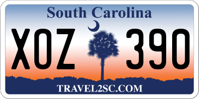 SC license plate XOZ390