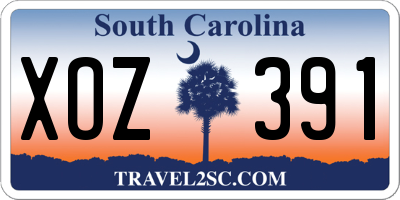 SC license plate XOZ391