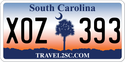 SC license plate XOZ393