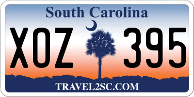 SC license plate XOZ395