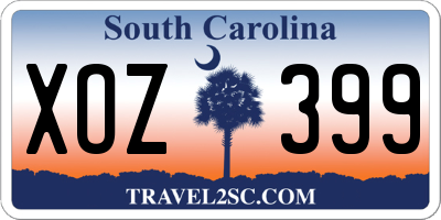 SC license plate XOZ399