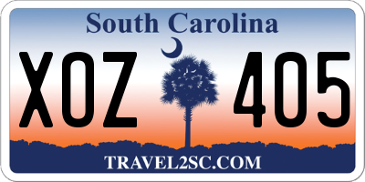 SC license plate XOZ405