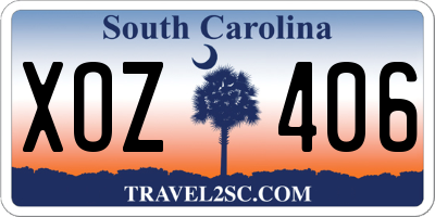 SC license plate XOZ406