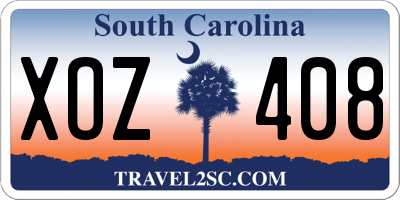 SC license plate XOZ408