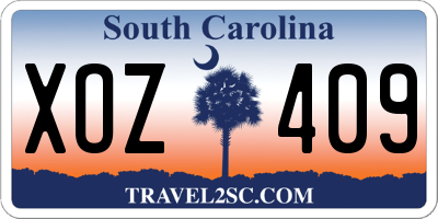 SC license plate XOZ409