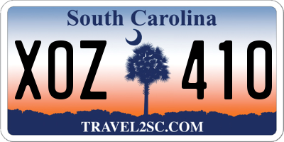 SC license plate XOZ410