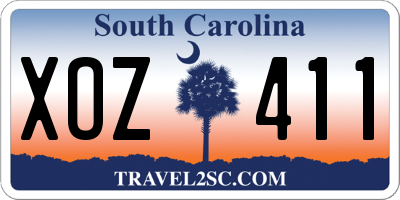 SC license plate XOZ411