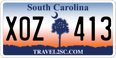 SC license plate XOZ413