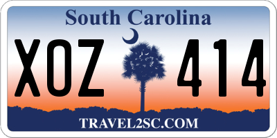 SC license plate XOZ414