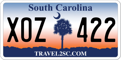 SC license plate XOZ422