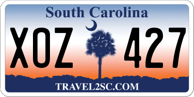 SC license plate XOZ427