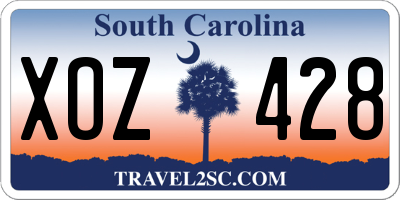 SC license plate XOZ428