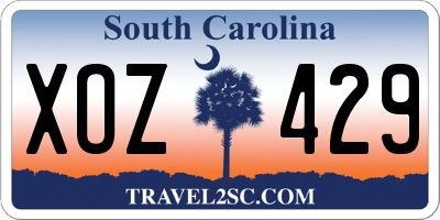 SC license plate XOZ429