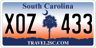 SC license plate XOZ433