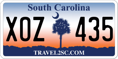 SC license plate XOZ435
