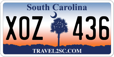 SC license plate XOZ436