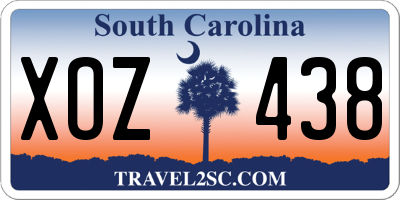 SC license plate XOZ438