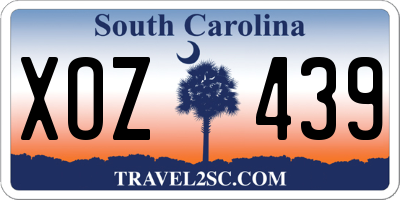 SC license plate XOZ439