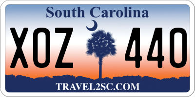 SC license plate XOZ440