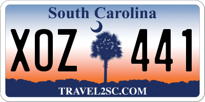 SC license plate XOZ441