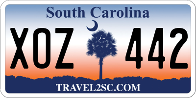 SC license plate XOZ442