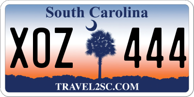 SC license plate XOZ444